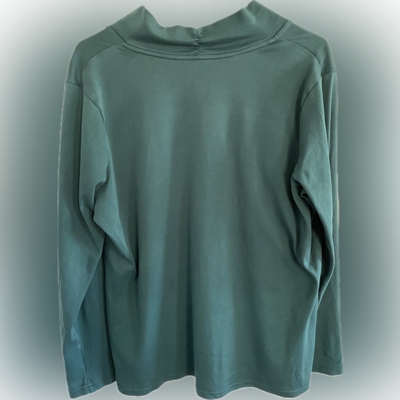 L.L. Bean Pima Cotton Long Sleeve Shawl Tee - Size XL Regular - Picture 2 of 4